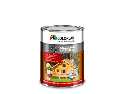 OLEJOVÁ lazura O1020 0023 teak 2,5 L - Olejová jednovrstvá polomatná lazůra na dřevo.