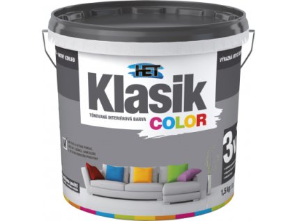 Het Klasik Color malířská barva, 0167 šedý betonový, 1,5 kg