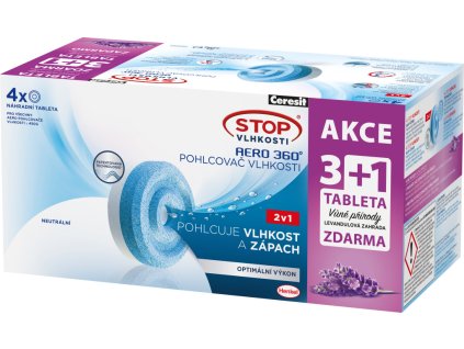 Ceresit Stop vlhkosti Aero 360° odvlhčovač náhradní náplň, levandule 4× 450 g