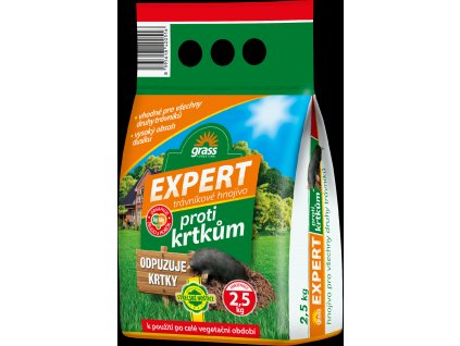 Hnojivo GRASS EXPERT na trávník proti krtkům 2,5kg