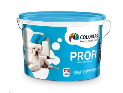 PROINTERIÉR profi V2099 0100 bílá 4 kg - Sněhově bílá hladká matná disperzní interiérová malířská barva profesionální kvality.