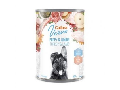 calibra dog verve konzgf junior turkeylamb 400g