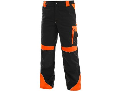 Kalhoty do pasu CXS SIRIUS BRIGHTON, černo-oranžová