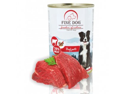 Fine Dog FoN konzerva pro psy hovězí 70% masa Paté 400g