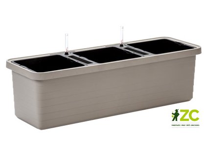 Truhlík samozavlažovací Berberis Trio - taupe 117 cm