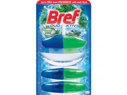 Bref Duo-Aktiv Northern Pine tekutý WC blok + náhradní náplně, 3 x 50 ml