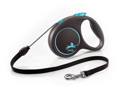Vodítko Flexi Black Design M 5m (max 20kg) lanko modré