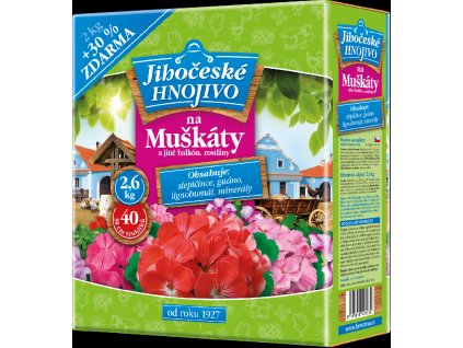 Hnojivo JIHOČESKÉ na muškáty 2kg + 30% zdarma