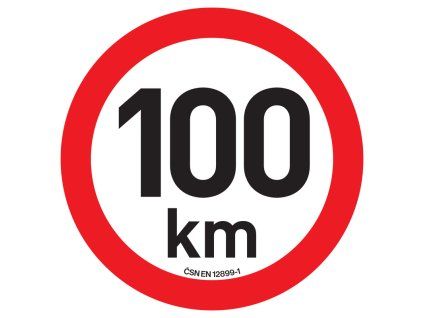 700788 1 samolepka 100km h