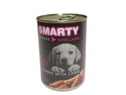 Inked712911 smarty dog junior jehneci chunks konzerva 410 g