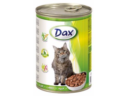 Dax Cat kousky králičí, konzerva  415 g