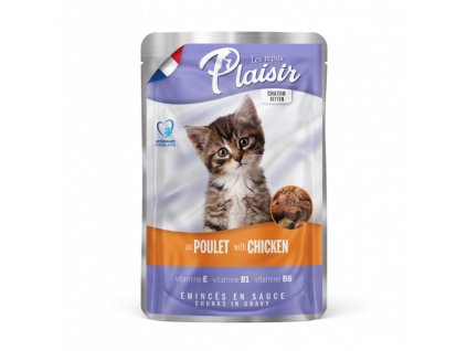 Plaisir Cat kapsička Kitten kuřecí 100g