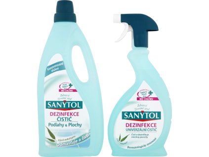 Sanytol Dezinfekce čistič podlahy & plochy, 1 l + univerzální čistič, 500 ml