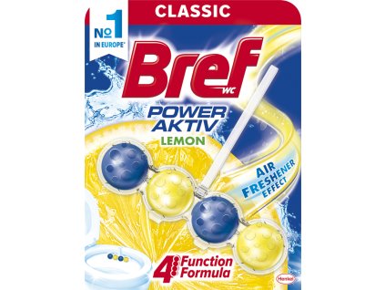 Bref WC Power Aktiv Lemon, WC blok v kuličkách, citrón, 50 g