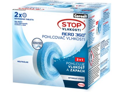 Ceresit Stop vlhkosti Aero 360° odvlhčovač náhradní náplň, 2× 450 g