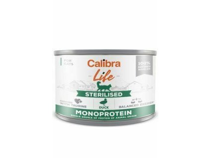 Calibra Cat Life  konz.Sterilised Duck 200g