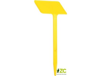 Jmenovka 16x5x4cm SL žlutá lomená zapich.