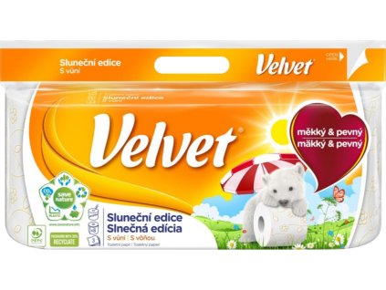 Velvet 3vrstvý toaletní papír sluneční edice, role 18,3 m, 8 rolí