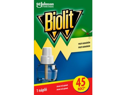 Biolit náplň do elektrického odpařovače proti komárům, 45 nocí, 27 ml
