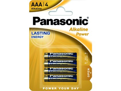 Panasonic Alkaline Power AAA tužková alkalické baterie, 4 ks