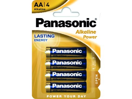Panasonic Alkaline Power AA tužková alkalické baterie, 4 ks
