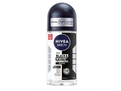 Nivea Men Black & White Invisible Original kuličkový antiperspirant, 2× 50 ml