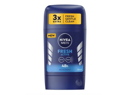 Nivea Men Fresh Active tuhý deodorant, 2× 50 ml