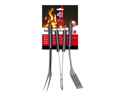 Sada 3ks, obracečka+vidlice+kleště/BBQ