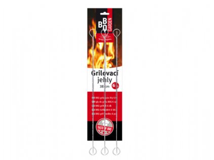 Jehla 6ks 38cm gril.nerez BBQ