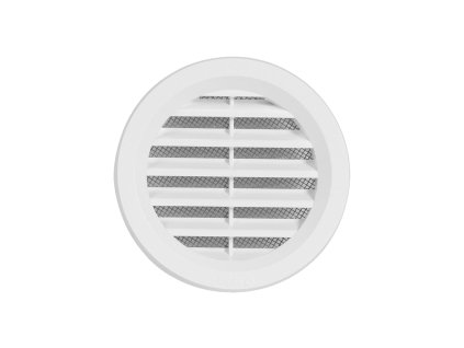 HACO Mřížka větrací bílá kruhová se síťovinou | 75 mm (- -)
