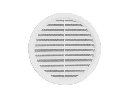 HACO Mřížka větrací bílá kruhová se síťovinou | 100 mm (- -)