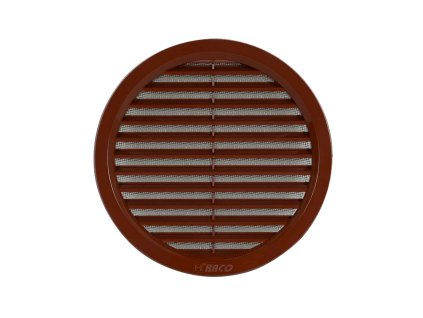 HACO Mřížka větrací hnědá kruhová se síťovinou | 140 mm (- -)