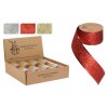 Stuha 2700x38mm s glitrem, box, mix barev