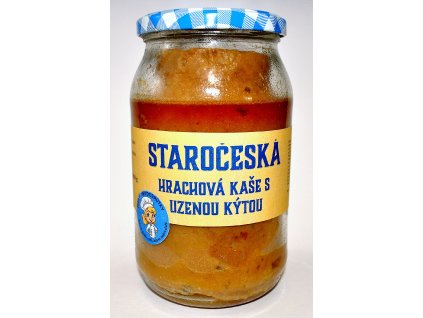 Staročeská hrachová kaše s uzenou kýtou (800 g)