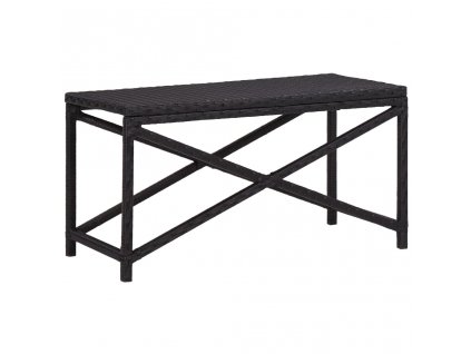 vidaXL Zahradní lavice 80 cm polyratan černá