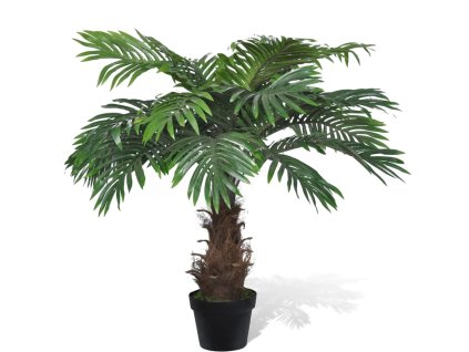 vidaXL Umělá cykasová palma s květináčem 80 cm zelená