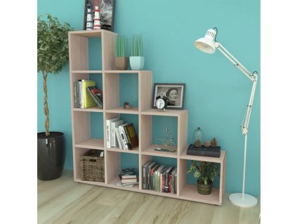 242551 Marketos Staircase Bookcase/Display Shelf 142 cm Oak