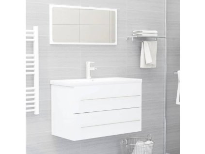 vidaXL 2dílný set koupelnového nábytku bílý dřevotříska