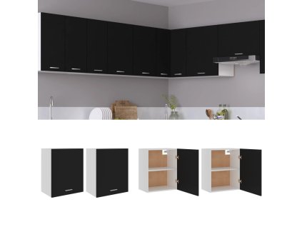 vidaXL Kuchyňské skříňky 2 ks černé 50 x 31 x 60 cm dřevotříska