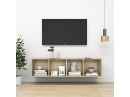 vidaXL Nástěnná TV skříňka dub sonoma 37 x 37 x 142,5 cm dřevotříska