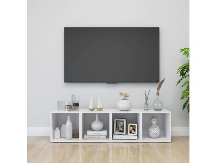 vidaXL TV stolky 4 ks bílé 37 x 35 x 37 cm dřevotříska
