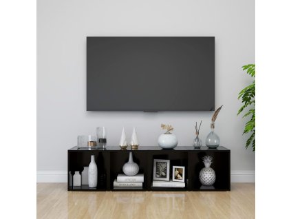 vidaXL TV stolky 4 ks černé 37 x 35 x 37 cm dřevotříska