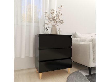 vidaXL Příborník černý 60 x 35 x 69 cm dřevotříska