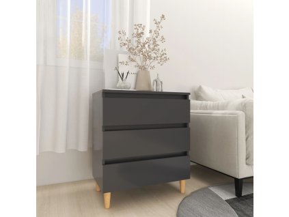 vidaXL Příborník šedý 60 x 35 x 69 cm dřevotříska