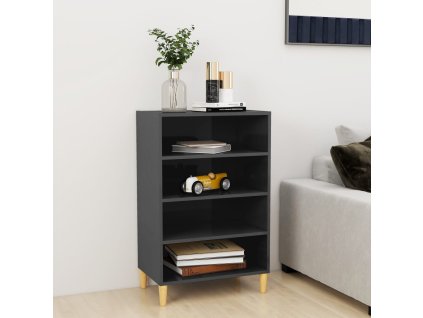 vidaXL Příborník šedý s vysokým leskem 57 x 35 x 90 cm dřevotříska