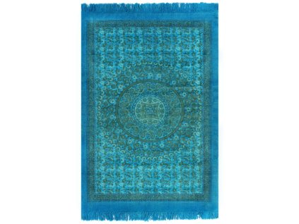 vidaXL Koberec Kilim se vzorem bavlněný 160 x 230 cm tyrkysový