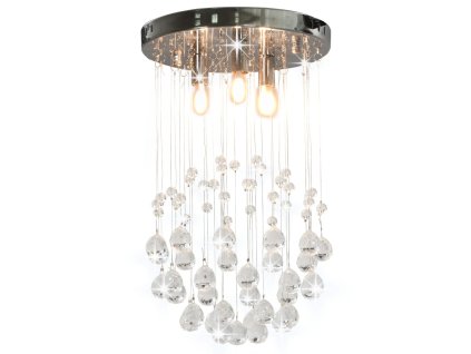 vidaXL Stropní svítidlo s křišťálovými korálky kruh 3 žárovky G9