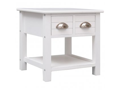 vidaXL Odkládací stolek bílý 40 x 40 x 40 cm dřevo pavlovnie