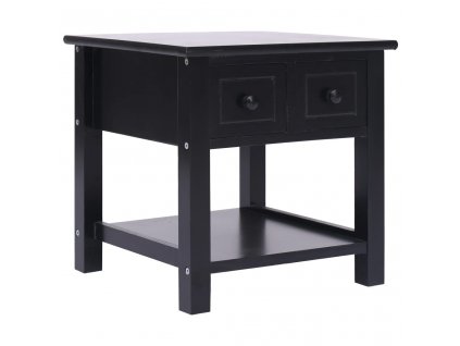 vidaXL Odkládací stolek černý 40 x 40 x 40 cm dřevo pavlovnie
