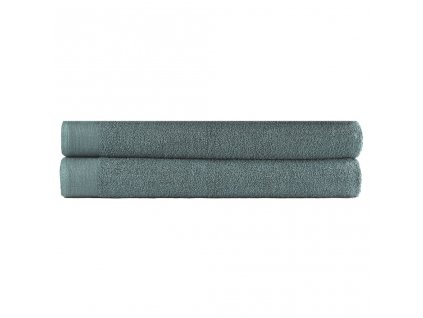 vidaXL Sada saunových osušek 2 ks bavlna 450 g/m² 80 x 200 cm zelená